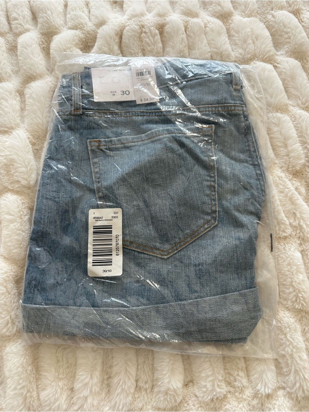 Loft Light Blue Women’s Denim Shorts - Classic Fit 4” Inseam, Size 30 (10), NWT